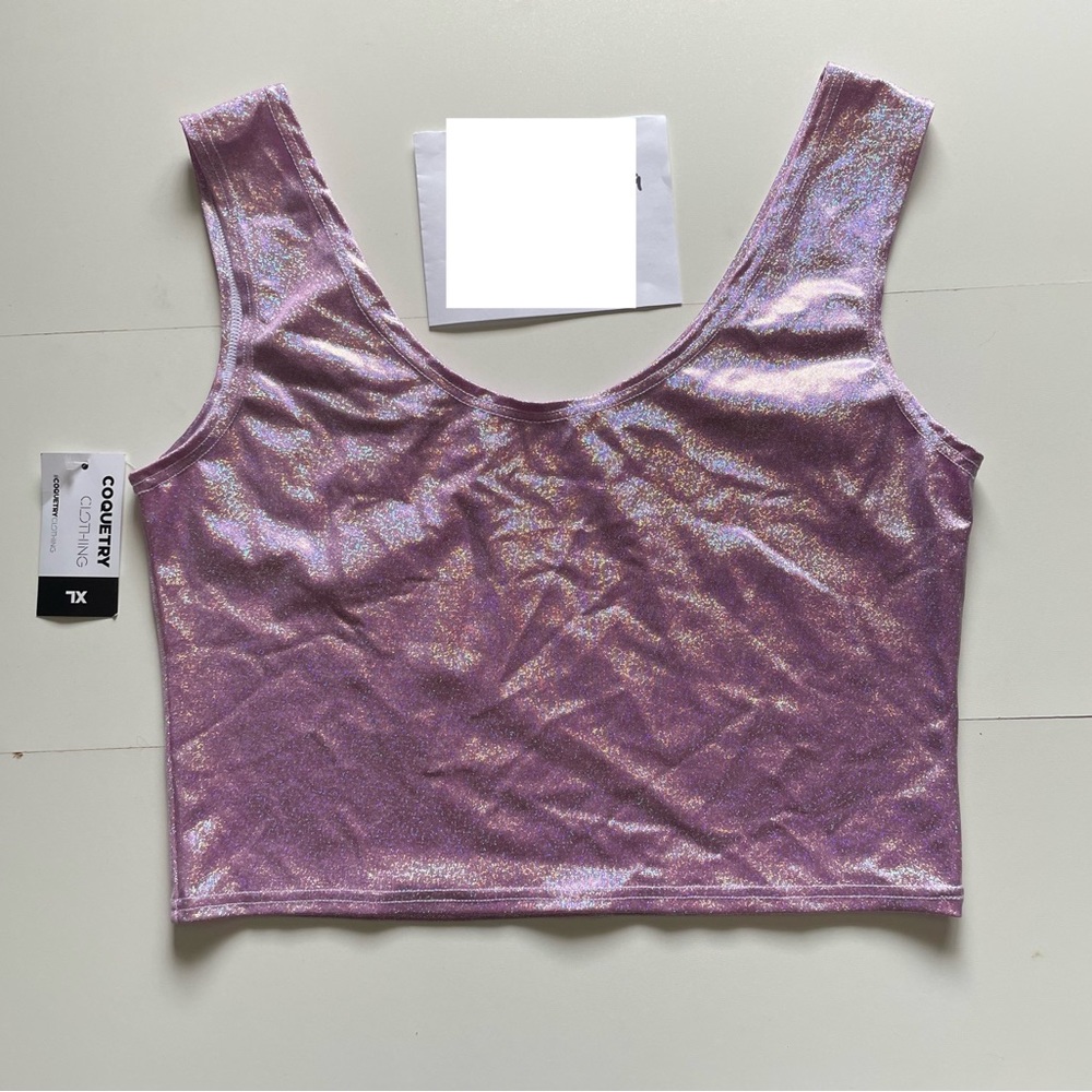 Pink glitter top